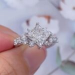 S925 Vintage 2.0Ct Princess Cut Engagement Ring Travel Ring In Sterling Silver - Image 2