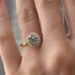 S925 Moissanite Classic 3.0Ct Round Cut Halo Engagement Ring In Sterling Silver