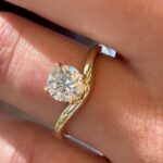 S925 Moissanite 1.0Ct Round Cut Engagement Ring Promise Ring For Her - Image 2
