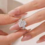 S925 6.5 Ct Radiant Cut Three-Row Luxe Engagement Ring Travel Ring For Her - Image 2