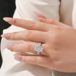 S925 6.5 Ct Radiant Cut Three-Row Luxe Engagement Ring Travel Ring For Her - Image 3
