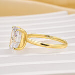 S925 Classic 3.0Ct Cushion Cut Engagement Ring Promise Ring In Sterling Silver - Image 4