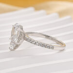 S925 3.0Ct Pear Cut Engagement Ring Travel Ring In Sterling Silver - Image 4