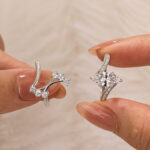 S925 1.5Ct Vintage Marquise Cut Enhancer Engagement Ring With Vine Shaped Engagement Ring - Image 2