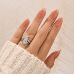 S925 1.5Ct Vintage Marquise Cut Enhancer Engagement Ring With Vine Shaped Engagement Ring - Image 3