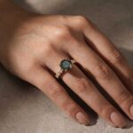 S925 Moissanite 4.0Ct Green Round Cut White Gold & Yellow Gold Engagement Ring - Image 8