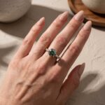 S925 Moissanite 4.0Ct Green Round Cut White Gold & Yellow Gold Engagement Ring - Image 9
