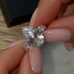 S925 Luxe 5.0Ct Pear Cut Engagement Ring Travel Ring In Sterling Silver