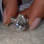 S925 Luxe 5.0Ct Pear Cut Engagement Ring Travel Ring In Sterling Silver - Image 3