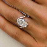 S925 2.0Ct/5.5Ct Oval Cut Unique Engagement Ring Travel Rings In Sterling Silver - Image 6