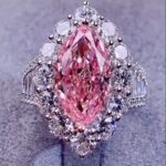 S925 Vintage 3.0Ct Pink Marquise Cut Halo Engagement Ring In Sterling Silver