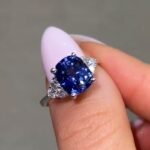 S925 4.0Ct Cushion Cut Side Stone Engagement Ring Travel Ring In Sterling Silver