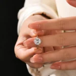 S925 Moissanite Classic 2.0~3.0Carat Round Cut Engagement Ring - Image 8