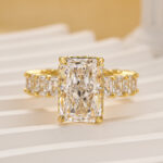 S925 5.0Ct Radiant Cut Hidden Halo Luxe Engagement Ring In Sterling Silver - Image 7