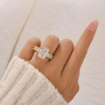 S925 5.0Ct Radiant Cut Hidden Halo Luxe Engagement Ring In Sterling Silver - Image 6