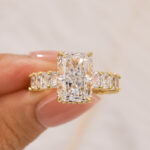 S925 5.0Ct Radiant Cut Hidden Halo Luxe Engagement Ring In Sterling Silver - Image 5