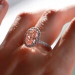 S925 4.0Ct Halo Oval Cut Pink Engagement Ring For Women In Sterling Silver - Image 2