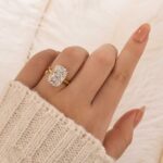 S925 8.5Ct Cushion Cut Hidden Halo Engagement Ring Travel Ring - Image 2