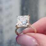 S925 4.0Ct Princess Cut Engagement Ring for Women In Sterling Silver - Image 2