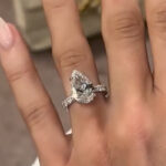 S925 Elegant 5.0Ct Pear Cut Engagement Ring For Women In Sterling Silver - Image 2