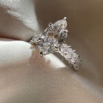S925 4.0Ct Marquise Cut Side Stone Engagement Ring Travel Ring In Sterling Silver - Image 2