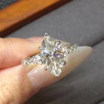 S925 4.0Ct Marquise Cut Side Stone Engagement Ring For Woman - Image 2