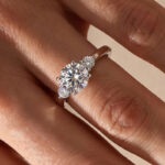 1.0Ct Three Stone Round Cut Moissanite Ring in S925 Sterling Silver