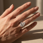 S925 8.0Ct Pear Cut Split Shank Engagement Ring For Woman - Image 2
