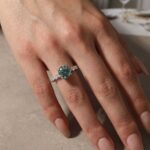 S925 Moissanite 3.0Ct Round Green Stone Wedding Set/Engagement Ring For Holiday Ring Gift - Image 3