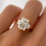 S925 Sterling Silver Three Stone 5.0Ct Radiant Cut Engagement Ring - Image 2
