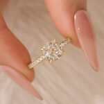 S925 2.0 Carat Cushion Cut White Sapphire Women's Engagement Ring - Image 6