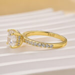 S925 2.0 Carat Cushion Cut White Sapphire Women's Engagement Ring - Image 9