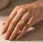 S925 Yellow Sapphire 6.0 Carat Cushion Cut Elegant Engagement Ring - Image 5