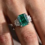 S925 Gorgeous Paraiba Tourmaline Radiant Cut&Emerald Cut Three Stone Engagement Ring - Image 6