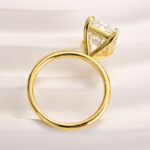 S925 Maxine Timeless Moissanite 3.5 Ct~4.5 Ct Radiant Cut Engagement Ring In Sterling Silver - Image 15