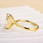 S925 Maxine Timeless Moissanite 3.5 Ct~4.5 Ct Radiant Cut Engagement Ring In Sterling Silver - Image 16