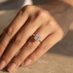 S925 Classic Square Princess Cut Engagement Ring for Women In Sterling Silver - Image 4