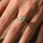 S925 Maxine Moissanite 2.5~4.0Ct Pear Cut Engagement Ring For Women - Image 5