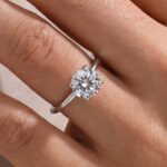 S925 Maxine Moissanite Solitaire 2.0~4.0 Carat Round Cut Engagement Ring