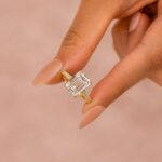 S925 Maxine Moissanite 4.5 Carat Emerald Cut Engagement Ring For Women - Image 3