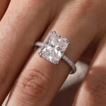 S925 Maxine 4.5 Carat Moissanite Radiant Cut  Engagement Ring