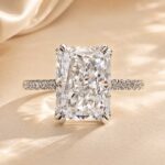 S925 Elegant 4.5Ct Radiant Cut Engagement Ring In Sterling Silver - Image 5