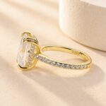 S925 Maxine 4.5 Carat Moissanite Radiant Cut  Engagement Ring - Image 10