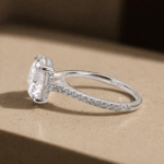 S925 Maxine Classic Moissanite 4.0 Carat Round Cut Engagement Ring - Image 3