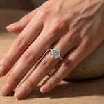 S925 Luxurious Round Cut 4 Prong Engagement Ring For Women In Sterling Silver - Image 12