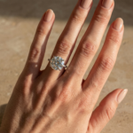 S925 Maxine Classic Moissanite 4.0 Carat Round Cut Engagement Ring - Image 2