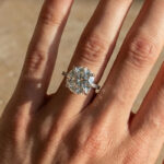 S925 Maxine Classic Moissanite 4.0 Carat Round Cut Engagement Ring