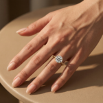 S925 Maxine Classic Moissanite 4.0 Carat Round Cut Engagement Ring - Image 6