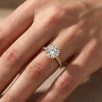 S925 Maxine Classic Moissanite 4.0 Carat Round Cut Engagement Ring - Image 4