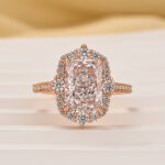 S925 Gorgeous Halo Radiant Cut Simulated Diamond Engagement Ring In Sterling Silver - Image 10